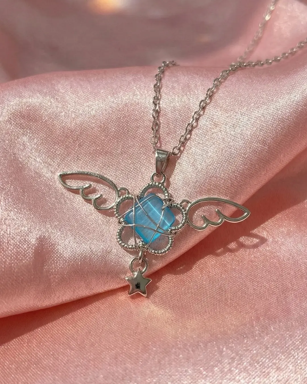 Ürün görseli çelik | Winged Star Kolye