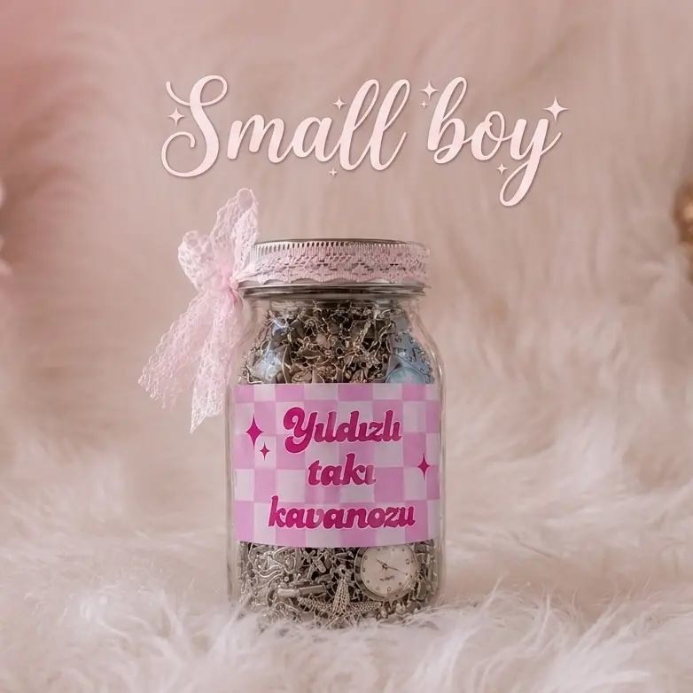 yıldızlı takı kavanozu Small boy