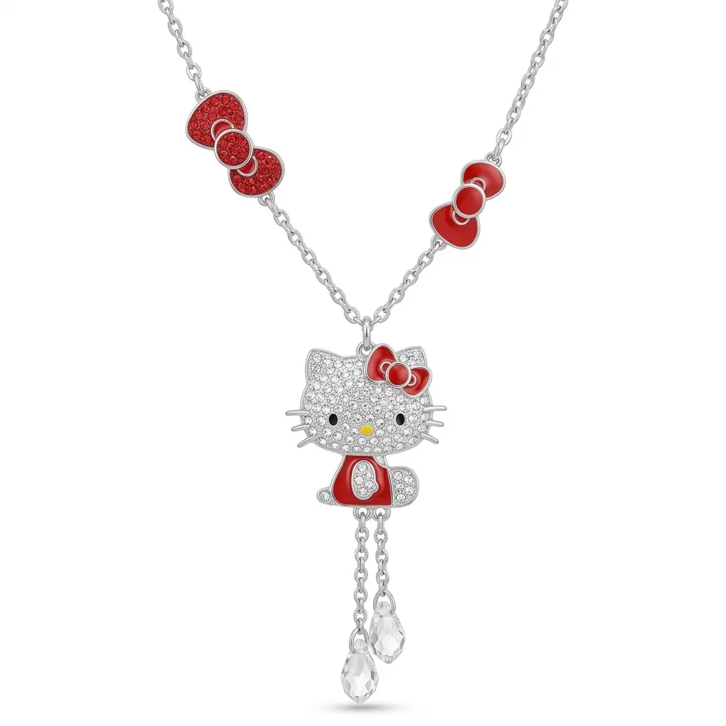 Hello Kitty Red Bow Kolye