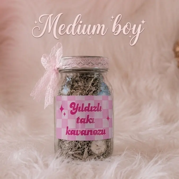 yıldızlı takı kavanozu Medium boy