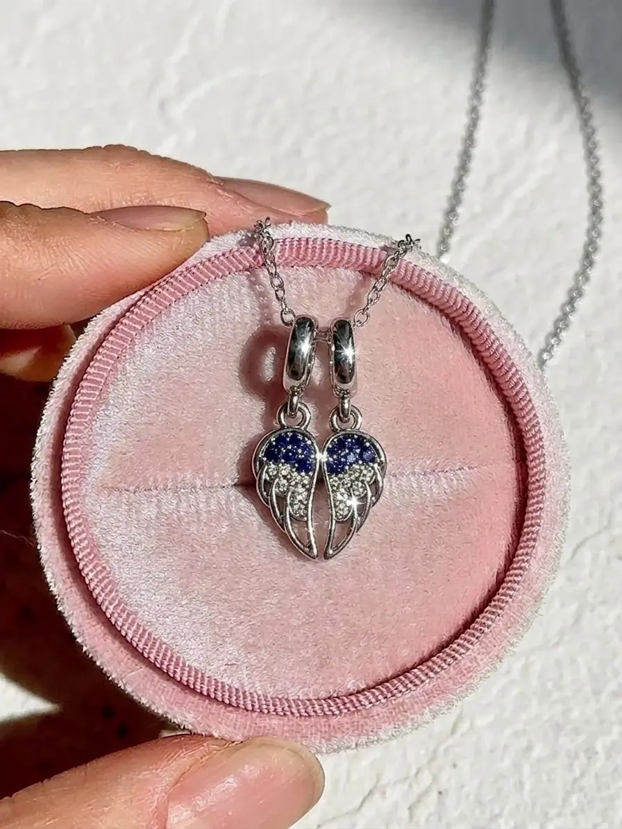 Işıltılı Ayrılabilir Melek Kanadı Charm